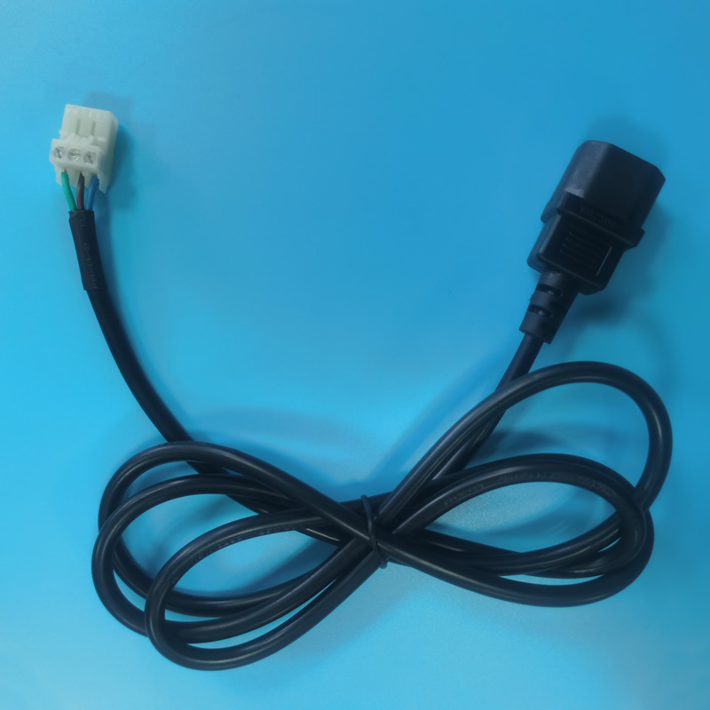 1.5m EC Power Cable, C14 to 3 Pin Lumberg Rectangular Connector 3611 03 K01 -19.693-KERDN.com